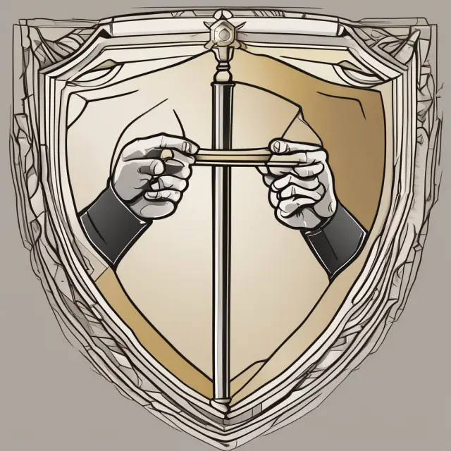 Golden shield for Part A (essential coverage) and a crutch for Part B (additional protection), representing Workers