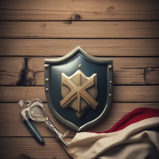 A shield protecting a peaceful workplace scene, symbolizing Employers