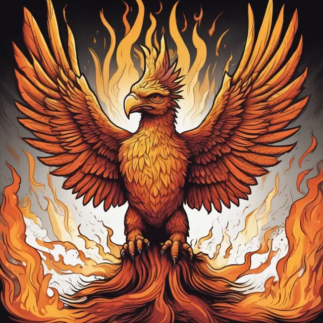 A minority investor symbolized by a majestic phoenix rises above a boardroom table, representing the acquisition of working control and the application of regulations