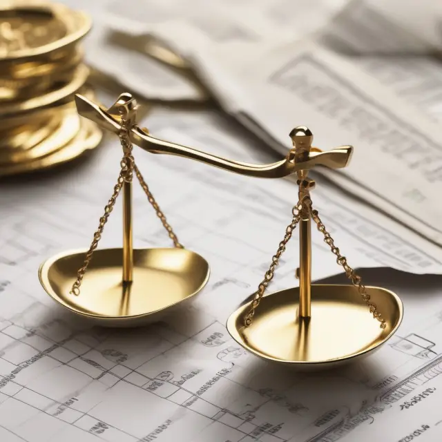 A golden scale balances assets and liabilities as a result of taking out and repaying a working capital loan.