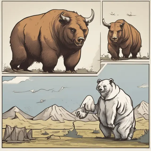 Collection Bull and Delinquent Bear representing efficient receivables management with a balanced DSO