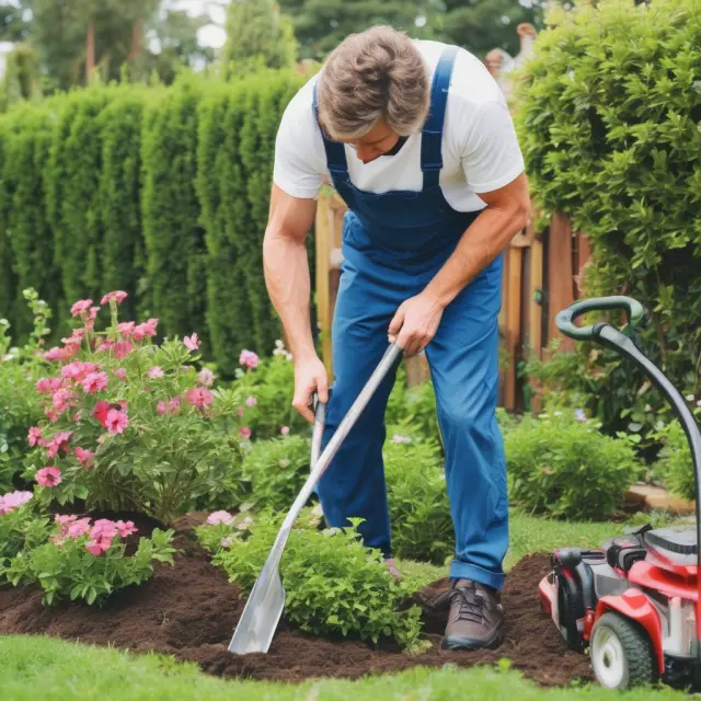Gardener caring for a struggling plant (borrower) by offering a workout agreement to restore financial health