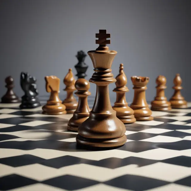 Institutional investors strategizing on a financial market chessboard, executing bond swaps during workout periods for profit