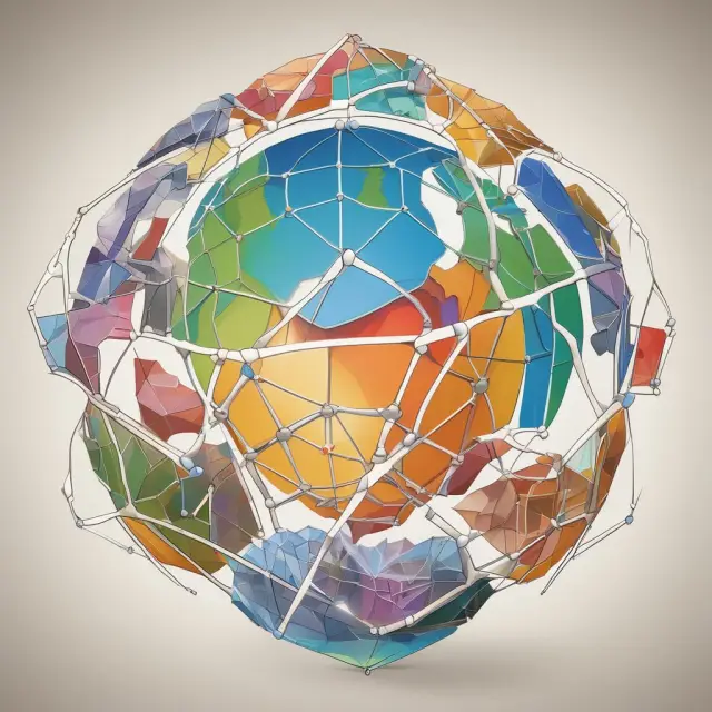 Five gems (IBRD, IDA, IFC, MIGA, ICSID) forming a globe, representing the diverse World Bank Group institutions working towards global progress
