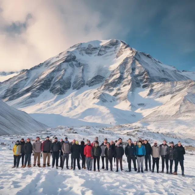 Leaders from various sectors gather at the World Economic Forum in Davos, surrounded by the Swiss Alps, representing global collaboration on pressing issues