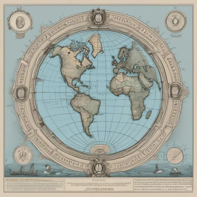 An IMF representative holding a compass with a world map in the background, symbolizing the organization
