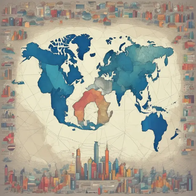 A globe illuminating with each WEO report, depicting crises and geopolitical events shaping the global economy