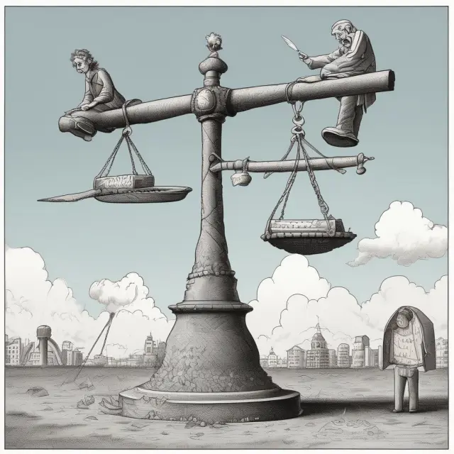 See-saw representing ongoing debates surrounding World Economic Outlook reports from the IMF and criticism.