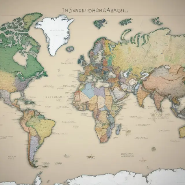 A world map with various pins symbolizing covered items, displaying their values under worldwide coverage for personal property insurance.
