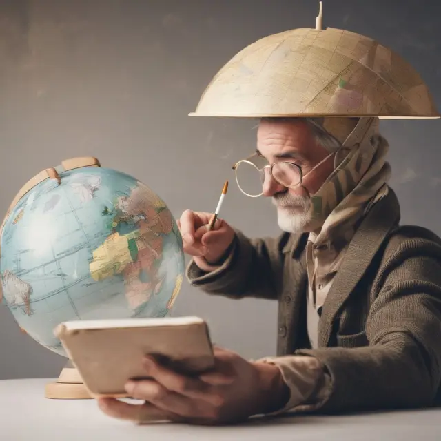 A person adding a new page to a world globe, representing the process of renewing worldwide insurance coverage