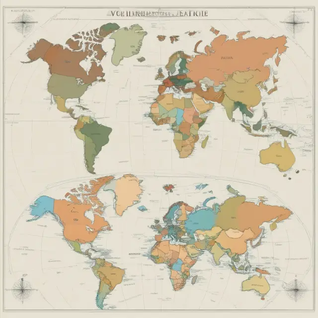 A world map highlighting countries and regions with excluded coverage under a worldwide insurance policy