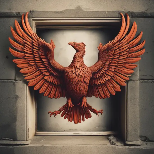 A Phoenix rising from ashes of worthless securities, symbolizing tax relief through capital gains reduction