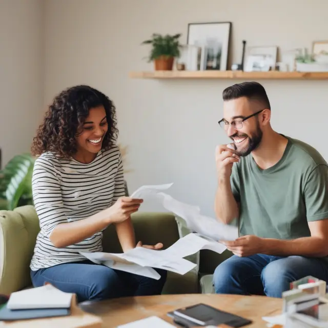 A seller examines mortgage documents as a buyer undergoes a credit check, symbolizing the critical requirement for both parties to meet eligibility conditions in a wrap-around loan transaction
