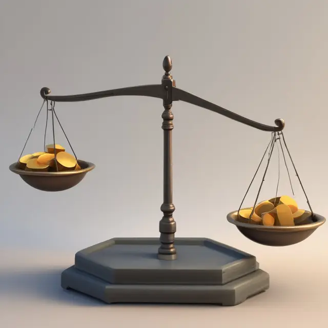 A scale balancing three fee structures: wrap fees (consolidated services), pay-as-you-go (transactional), and asset under management (percentage).