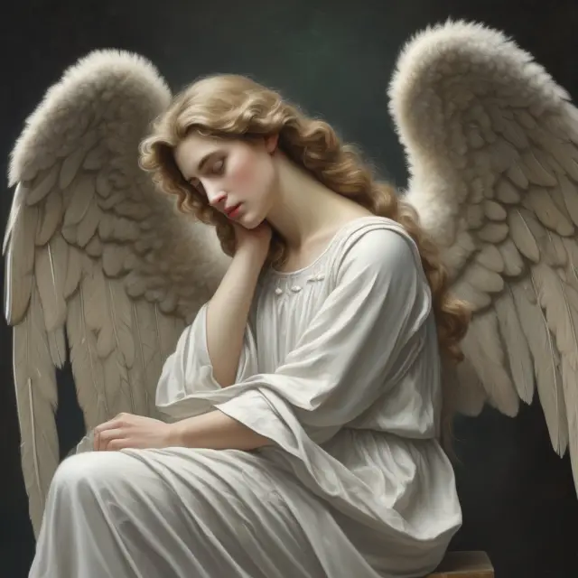 An angel protectively holding a wrapped investment portfolio while navigating market volatility, emphasizing effective management practices and clear communication with brokers