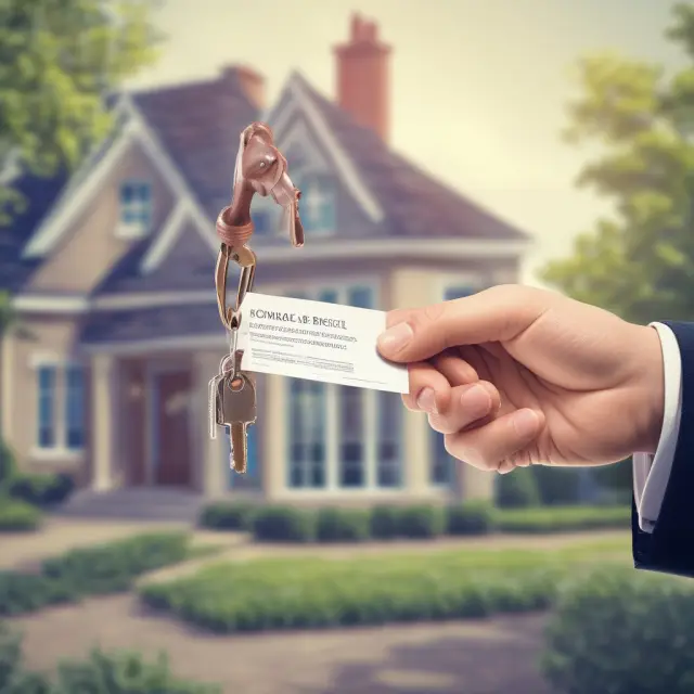 Seller hands property and wraparound mortgage note to buyer in a real estate transaction, symbolized by a relay race baton passing between runners