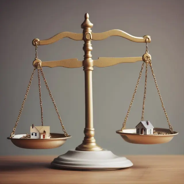 Comparing Wraparound Mortgage and Second Mortgage: Two balanced scales symbolizing unique financing methods in real estate transactions.
