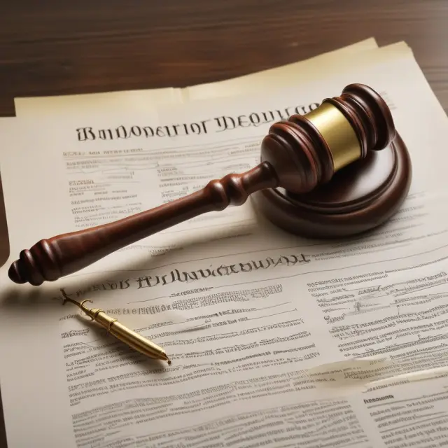 Golden gavel securing a writ of attachment for debt collection in bankruptcy and eviction cases