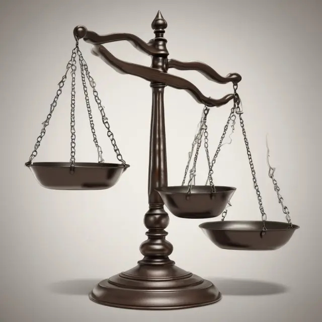 Image of justice scales with writs of attachment in balance, symbolizing the debate between protection and potential abuse