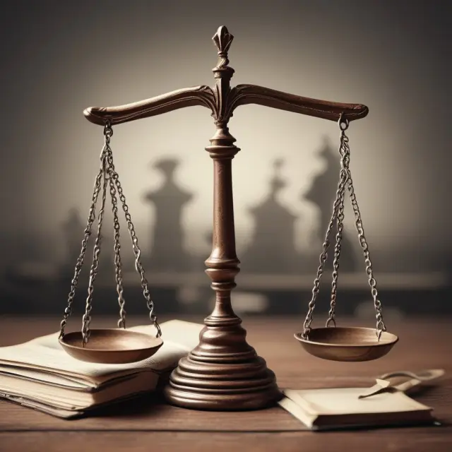 A balance atop a scale tips towards alternative dispute resolution methods as writs of execution symbolize court judgments and enforcement