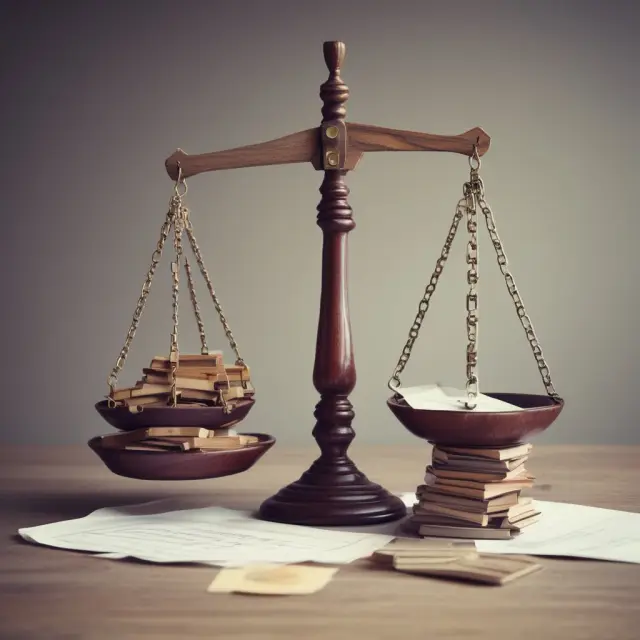 An accounting scale tips toward the expense side, symbolizing a business writing off assets or debts.