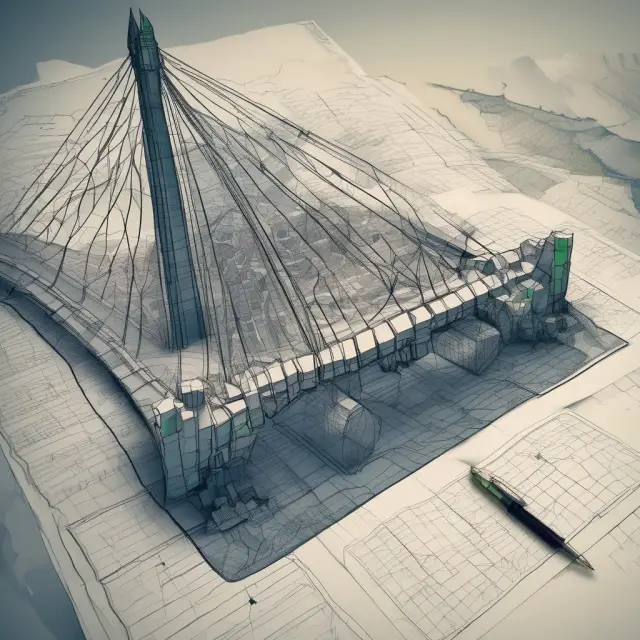 An image of a sturdy wooden bridge connecting option writers to market trends, symbolizing the role of market analysis in making informed decisions for successful option writing