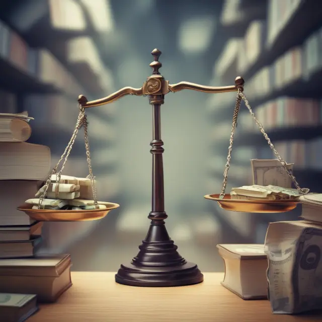 Institutional investor weighing the impact of taxes on option trades, with short-term gains represented by a heavy load and long-term gains as a lighter one.