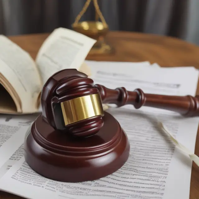 A gavel smashing a mortgage document against the backdrop of a courthouse, symbolizing the issuance of a writ of seizure and sale