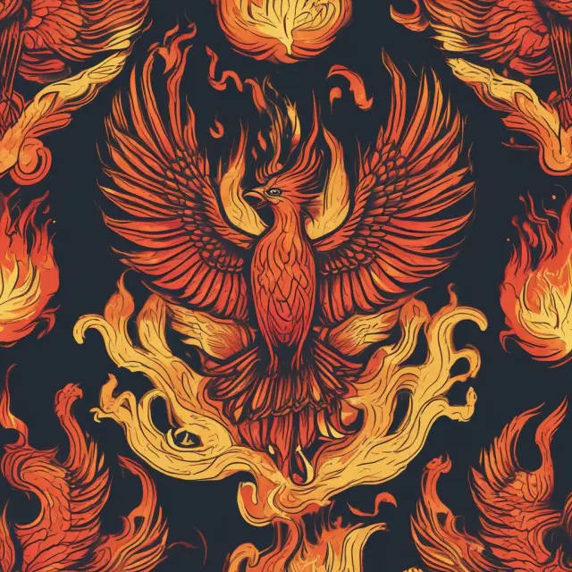A mythical phoenix emerging from flames represents the cyclical nature of the insurance industry, with economic conditions and regulatory trends influencing its pricing power