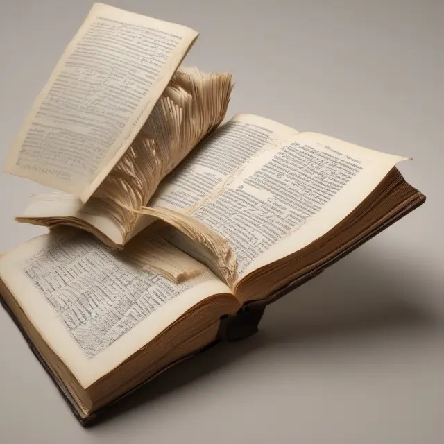 Old book with pages showing different depreciation methods: diminishing balance and straight line