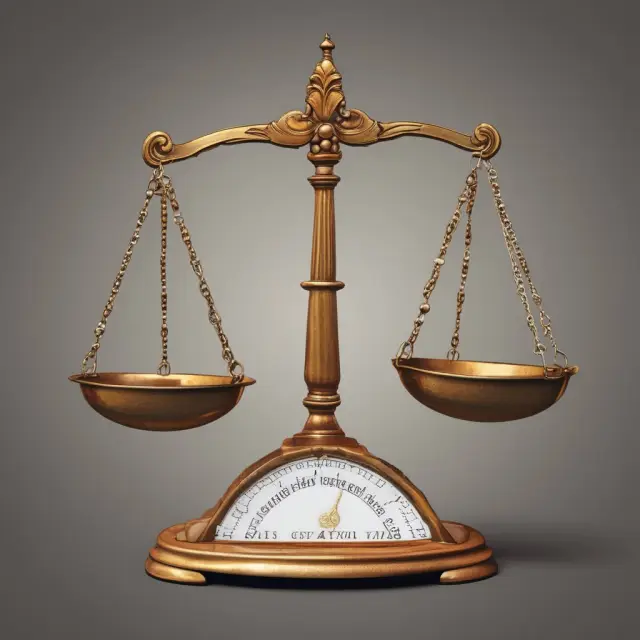 Balance scale with a depreciated asset on one side and its written-down value compared to the sales price.
