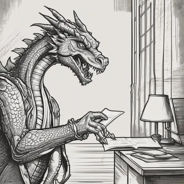 A dragon symbolizing the misconceptions of wrongful termination, surrounded by five smaller dragons representing common myths about employment terminations