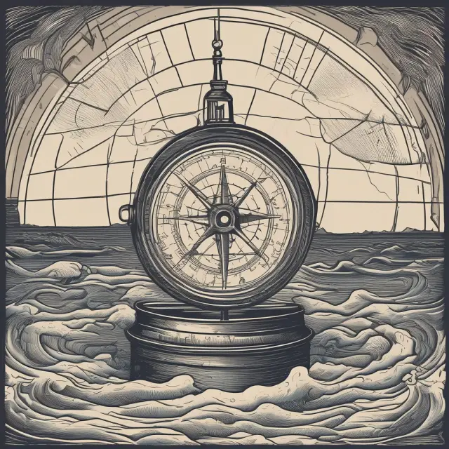 Compass directing oil barrel amidst economic conditions, supply-demand forces, geopolitical events, and OPEC decisions