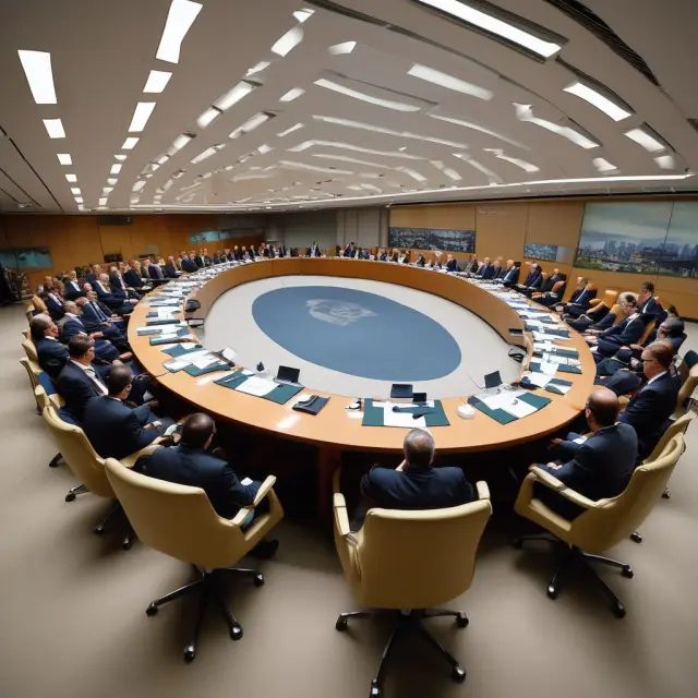 World leaders gathered around the WTO