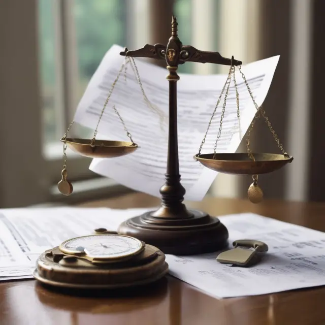 Scale comparing tax documents and stock symbols in an ex-rights trading context.