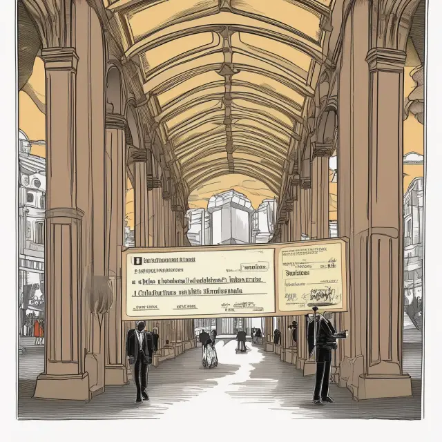 A depositary bank releasing golden tickets as American Depositary Receipts (ADRs) on a bridge, symbolizing global access for investors to foreign stock exchanges
