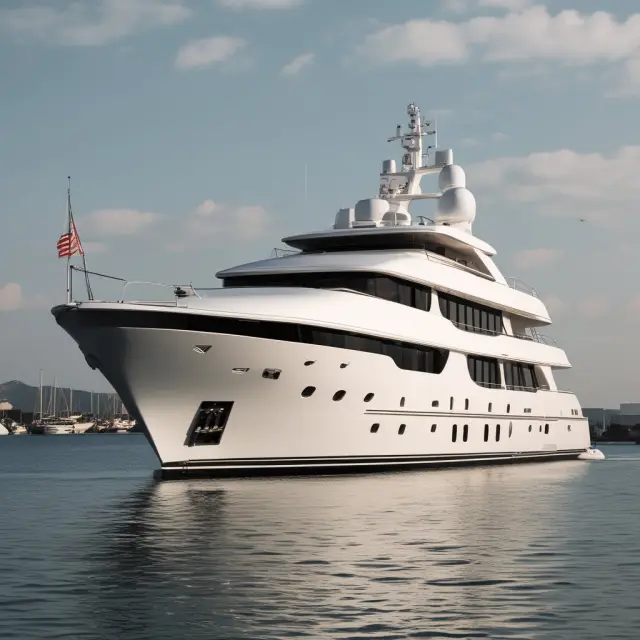 Luxury yacht anchored with agreements for hull coverage and P&I insurance