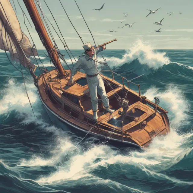 Sailor managing deductible while navigating yacht insurance coverage