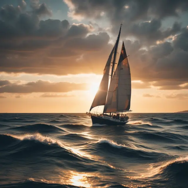 A yacht navigating the sea of maritime laws, with underwriting requirements shaping the water around it