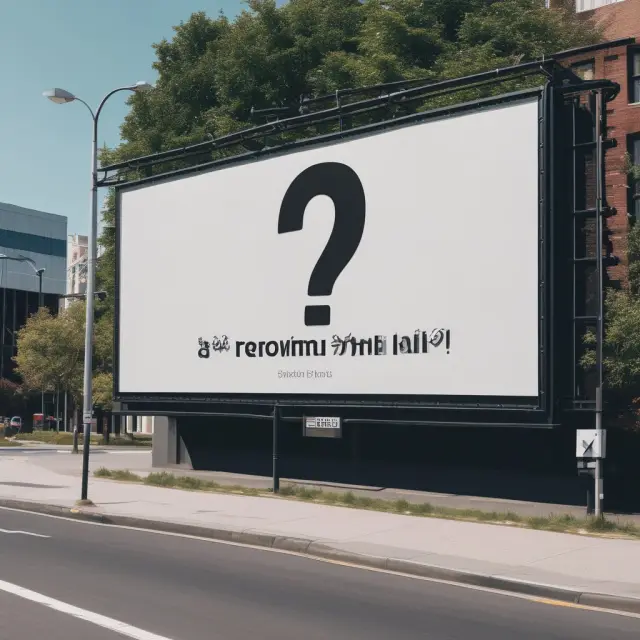 A large billboard displaying a question mark on a background of various currencies, symbolizing the exploration of common questions regarding the financial term 