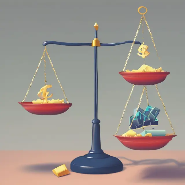 Two scales tipping unevenly represent the limitations of Year-over-Year (YOY) analysis in assessing financial performance accurately.