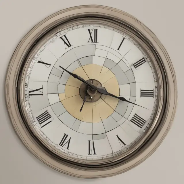Clock face representing age and demographic groups influencing yearly probability of living