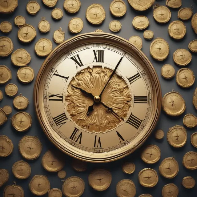 Golden clock hands signify predictable, guaranteed retirement income from a years certain annuity