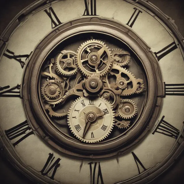 Clockwork illustration of a stable income stream for a fixed term with annuity payments