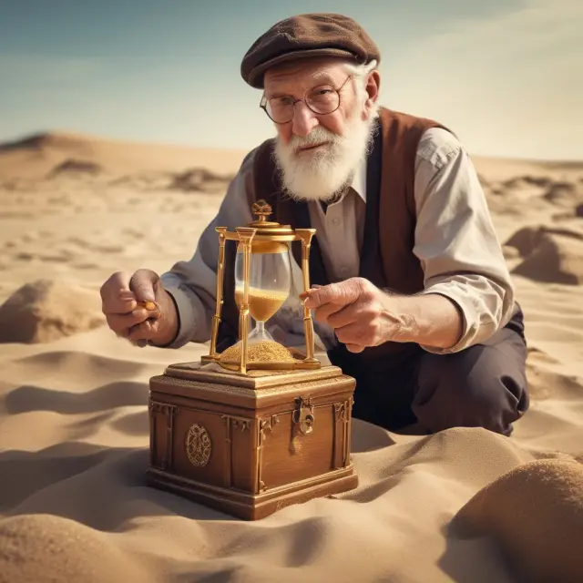 Golden hourglass symbolizes YMPE; CPP treasure chest illustrates retirement savings