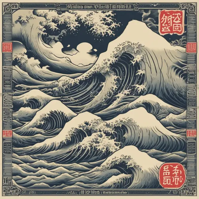 Metaphorical image depicting yen ETFs braving the tides of political instability, natural disasters, and macroeconomic events