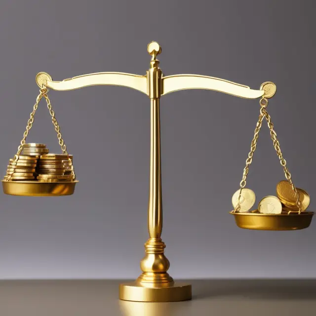 Gold coins balanced against an investment portfolio: Illustration of yield on earning assets calculation