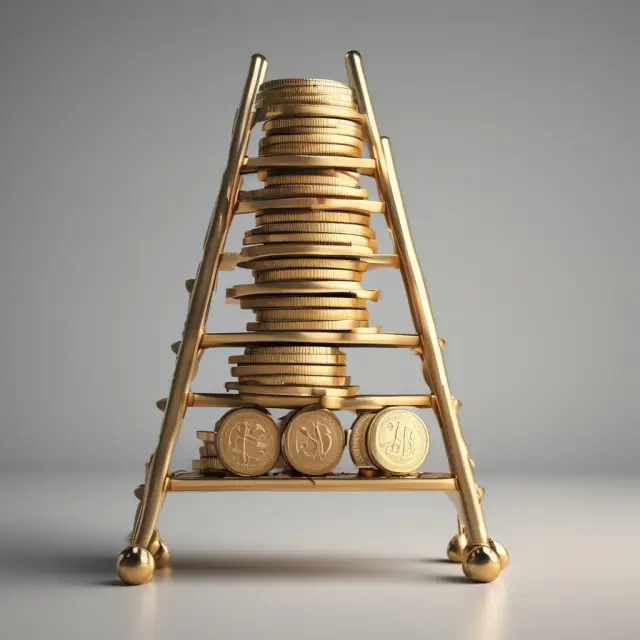 Golden coins on a ladder illustrating yield improvement through strategic adjustments.