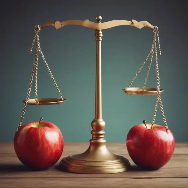 Two scales weighing Cost Yield (apples with a value tag) and Current Yield (apples with dividend payment).