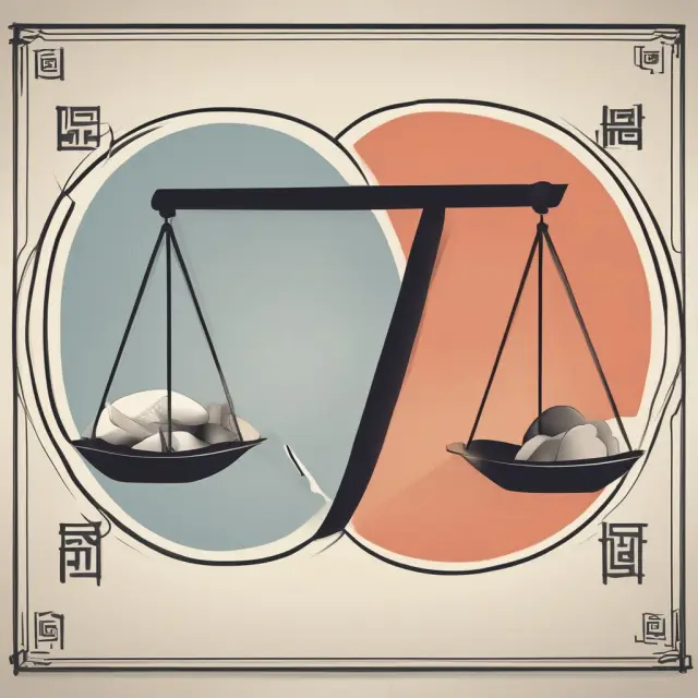 Scale with yin-yang symbols representing Yield to Maturity and Yield to Worst, emphasizing balanced investment decisions.
